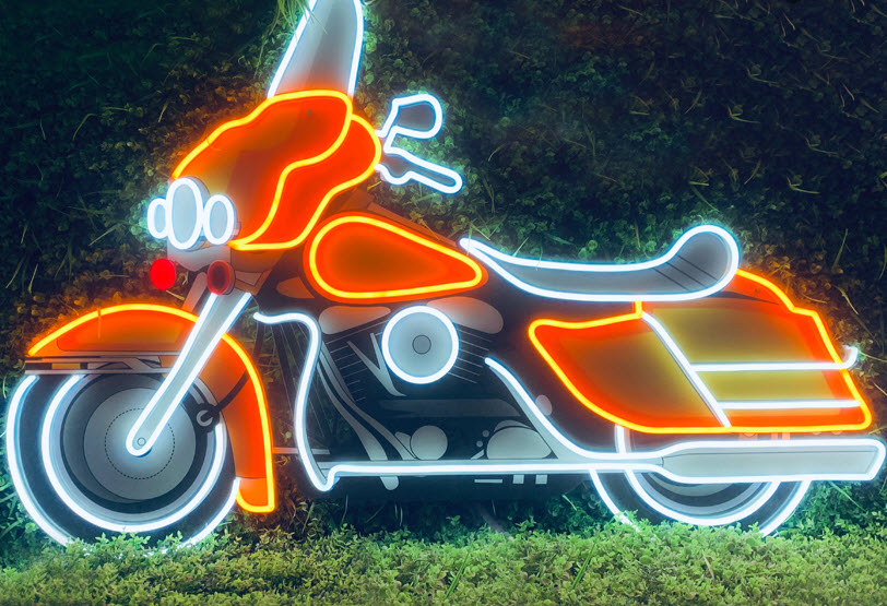 custom motorcycle neon