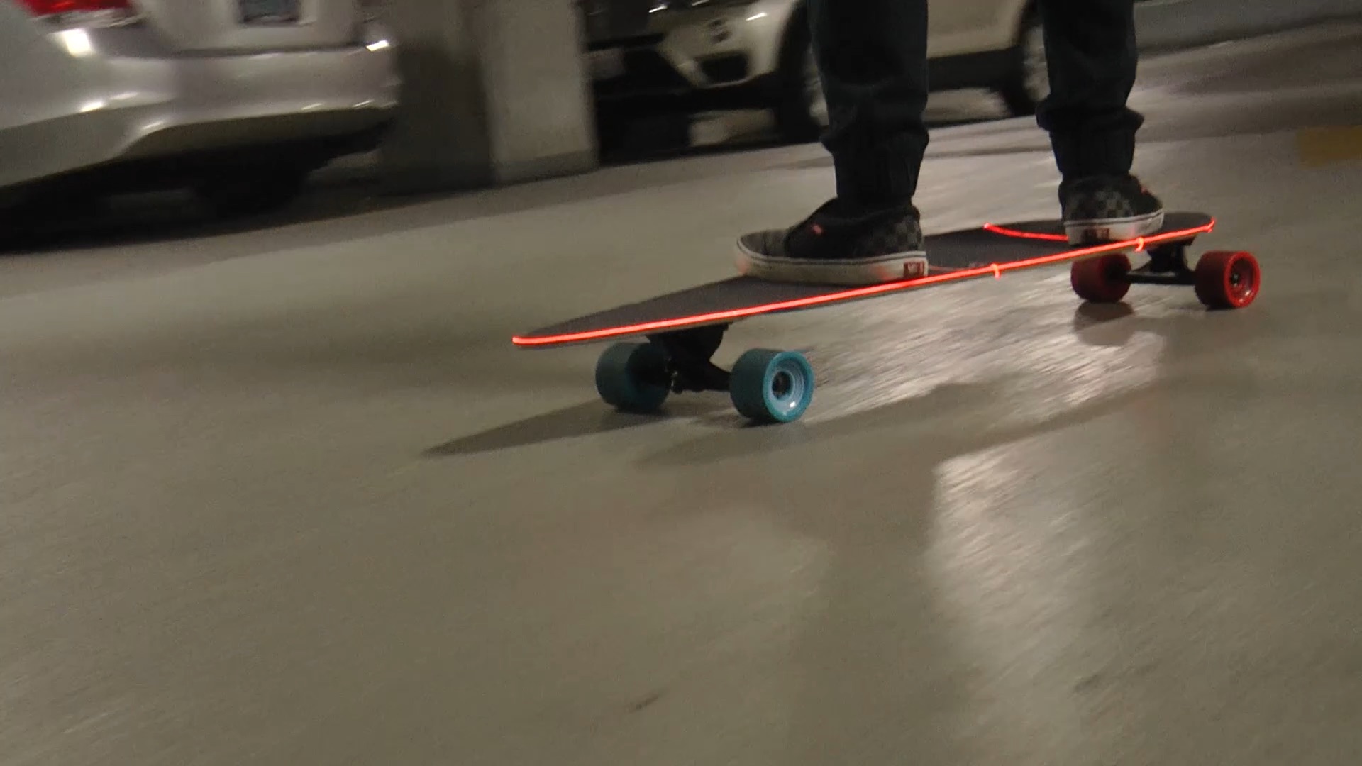 laser wire on a skateboard